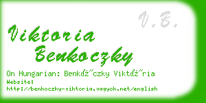 viktoria benkoczky business card